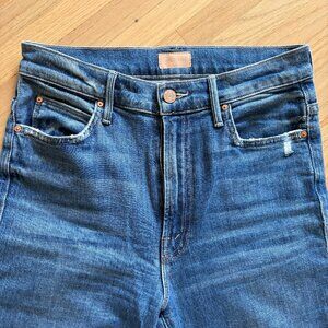MOTHER high waisted rascal ankle snippet jeans size 27